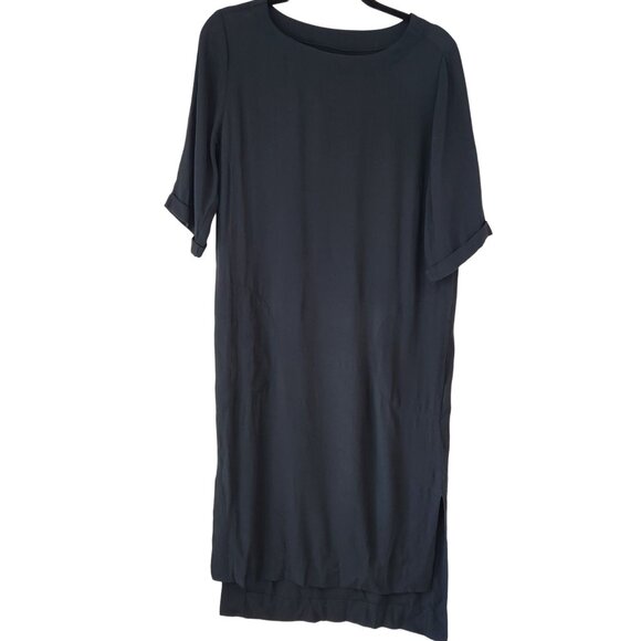 Holding Horses Anthropologie Deep Green Shift Dress Casual Western Petite XS - Picture 2 of 10